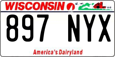 WI license plate 897NYX