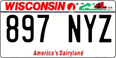 WI license plate 897NYZ