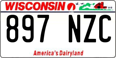 WI license plate 897NZC