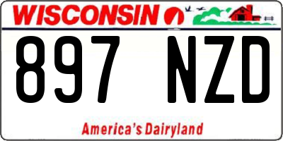 WI license plate 897NZD
