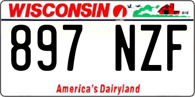 WI license plate 897NZF