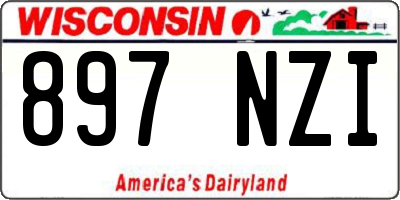 WI license plate 897NZI