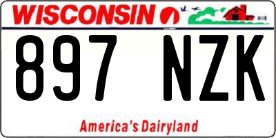 WI license plate 897NZK