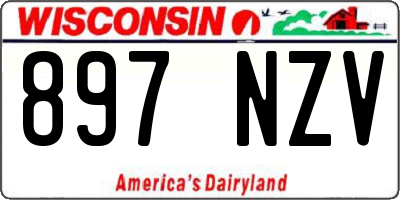 WI license plate 897NZV