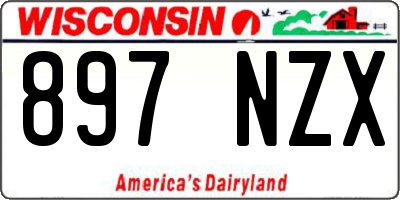 WI license plate 897NZX