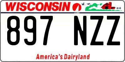WI license plate 897NZZ