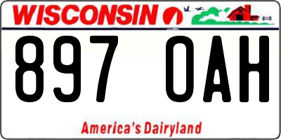 WI license plate 897OAH