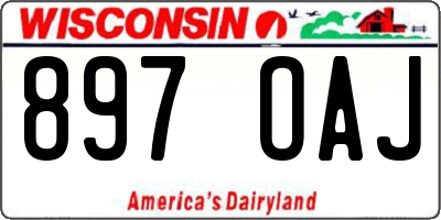 WI license plate 897OAJ
