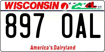 WI license plate 897OAL