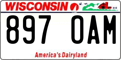 WI license plate 897OAM