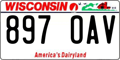 WI license plate 897OAV
