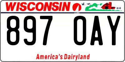 WI license plate 897OAY