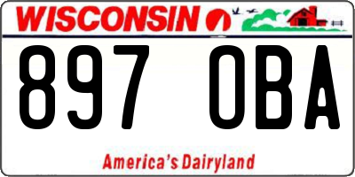 WI license plate 897OBA
