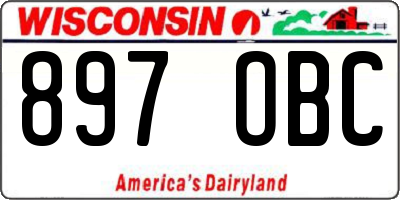 WI license plate 897OBC