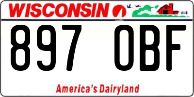 WI license plate 897OBF