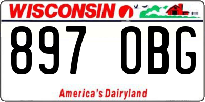 WI license plate 897OBG