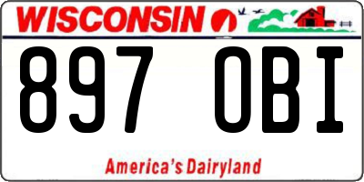 WI license plate 897OBI