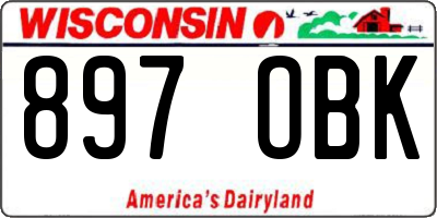 WI license plate 897OBK