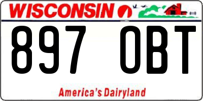WI license plate 897OBT