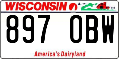 WI license plate 897OBW