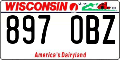 WI license plate 897OBZ