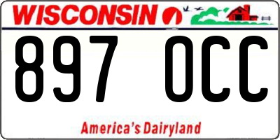 WI license plate 897OCC