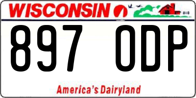 WI license plate 897ODP