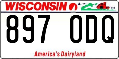 WI license plate 897ODQ