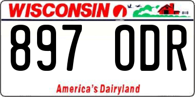 WI license plate 897ODR