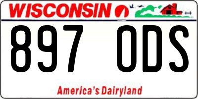 WI license plate 897ODS