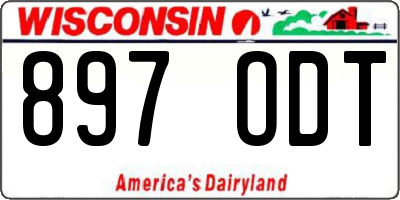 WI license plate 897ODT
