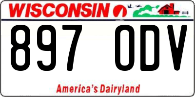 WI license plate 897ODV