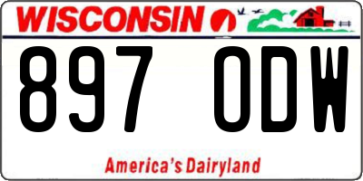 WI license plate 897ODW