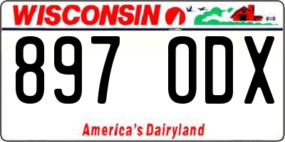WI license plate 897ODX