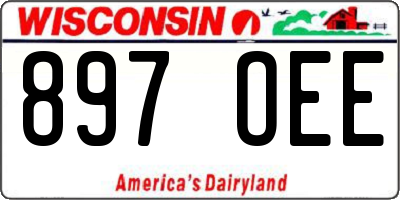 WI license plate 897OEE