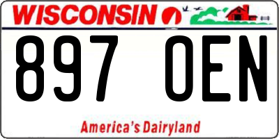 WI license plate 897OEN