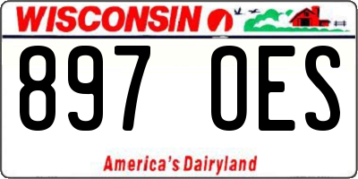WI license plate 897OES