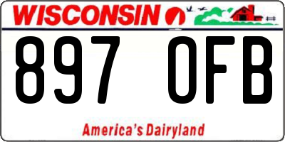 WI license plate 897OFB
