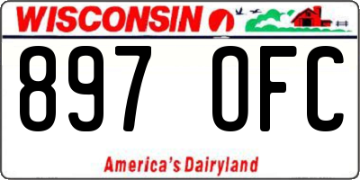 WI license plate 897OFC