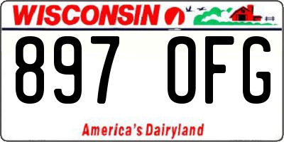 WI license plate 897OFG