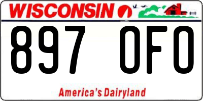 WI license plate 897OFO