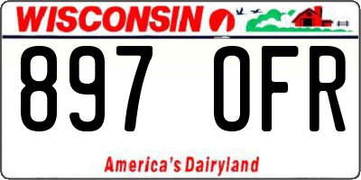 WI license plate 897OFR