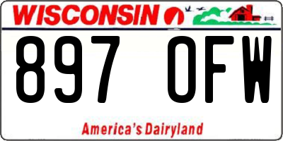 WI license plate 897OFW