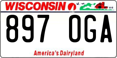 WI license plate 897OGA