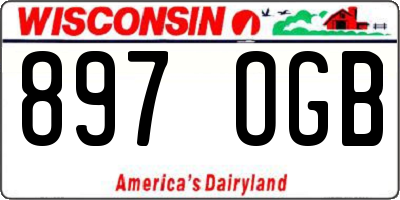 WI license plate 897OGB