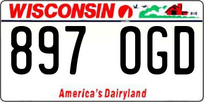 WI license plate 897OGD