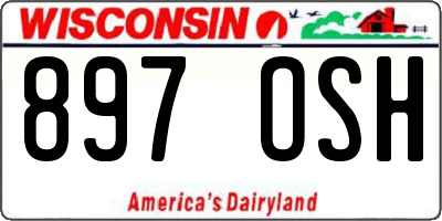 WI license plate 897OSH