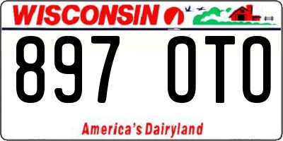 WI license plate 897OTO