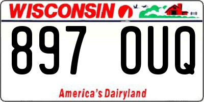 WI license plate 897OUQ