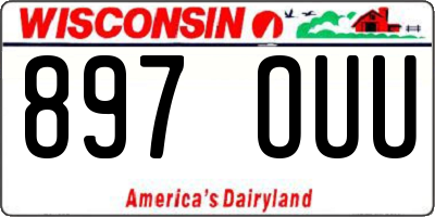 WI license plate 897OUU
